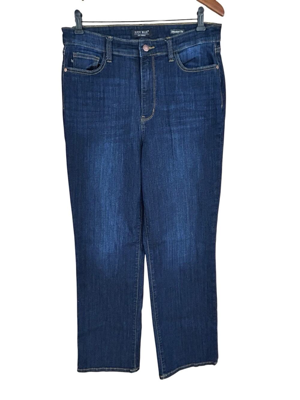 Judy Blue Straight Fit Dark Wash Stretch Denim Blue Jeans Womens Size 13/31